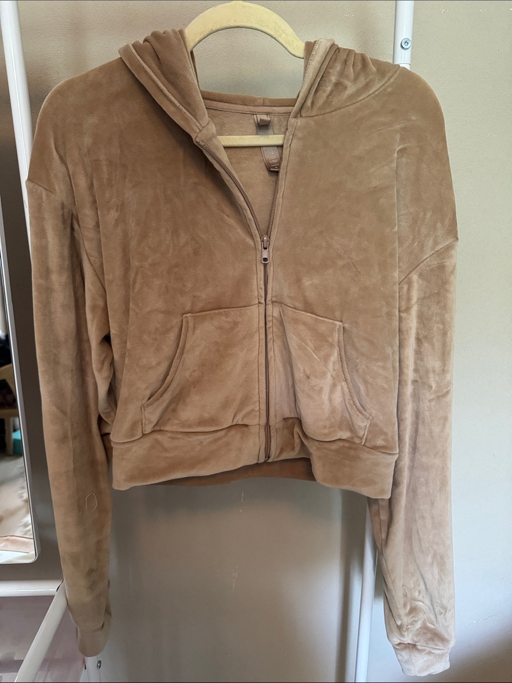 Skims Velour zip up hoodie